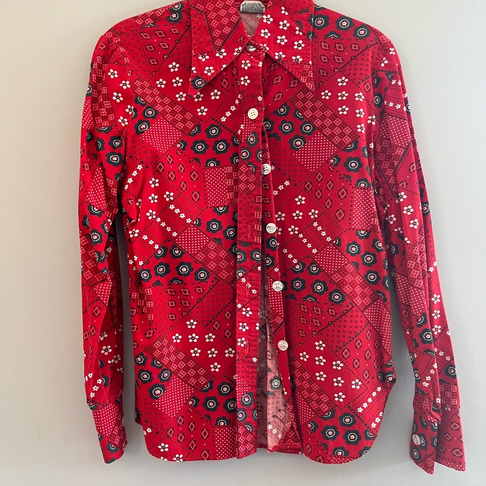 Vintage bandana print blouse